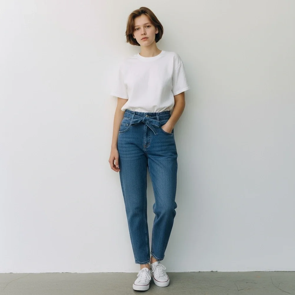 NWT H&M High Waist Mom Jeans